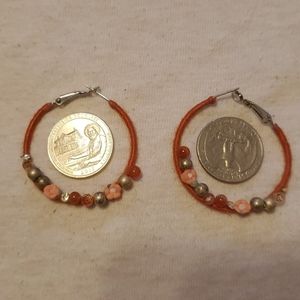 Orange Hoop Earrings
